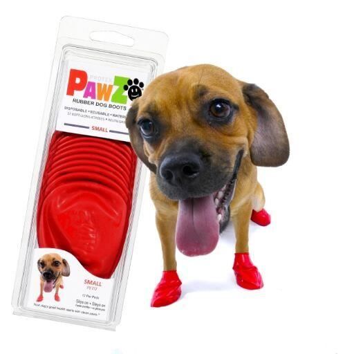 Botičky pro psy - Pawz - M - Přírodní kaučuk - Nepromokavé - 100% biologicky rozložitelné