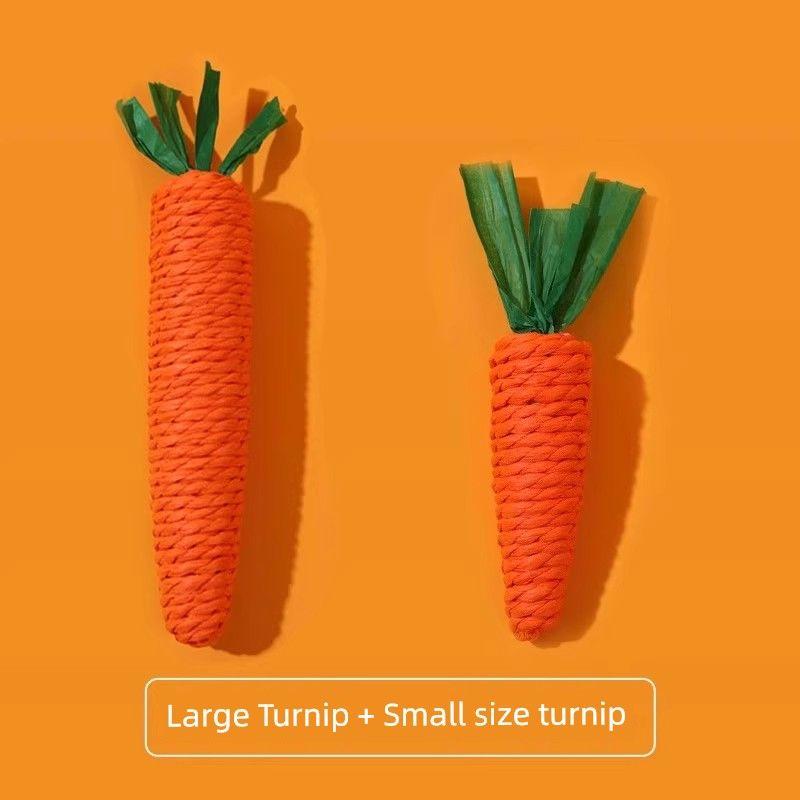 

Cat Toy Sound Carrot Funny Cat Stick Self-Hi Relieving Stuffy Teeth Teeth Grinding Claw Fun Interactive Pet Supplies Big Carrot + Little Carrot