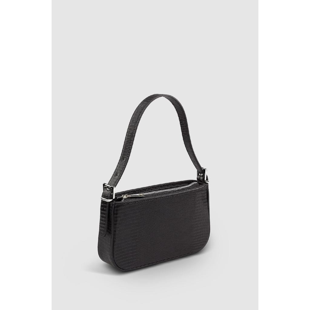 Women's Neon Green Buckle Adjustable Strap Baguette Bag 208