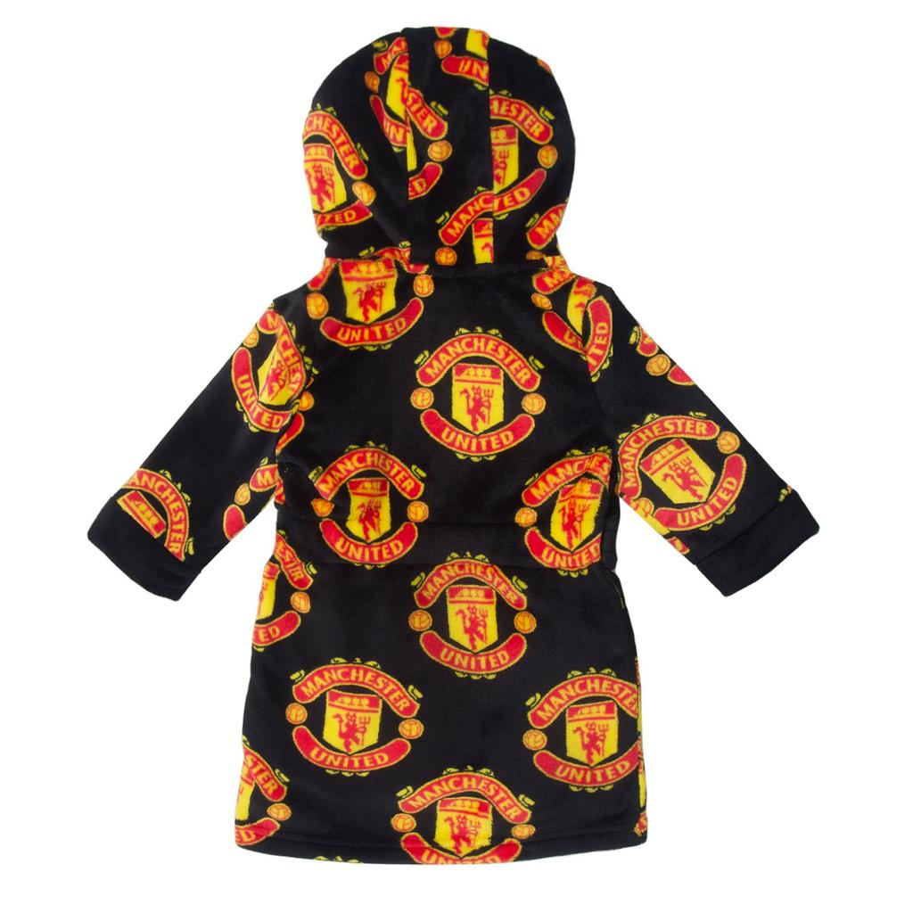 Manchester United FC Baby Crest Fleece All-Over Print Dressing Gown