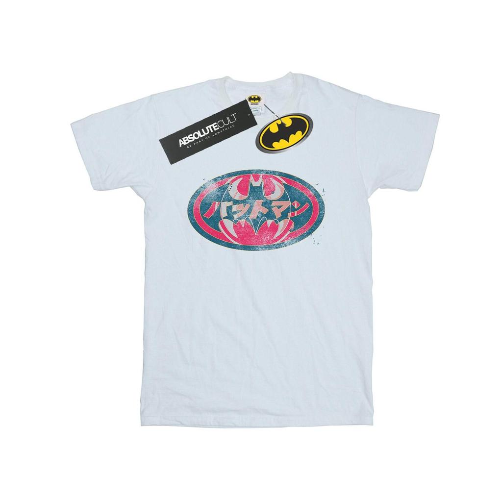 DC Comics Mens Batman Japanese Logo Red T-Shirt