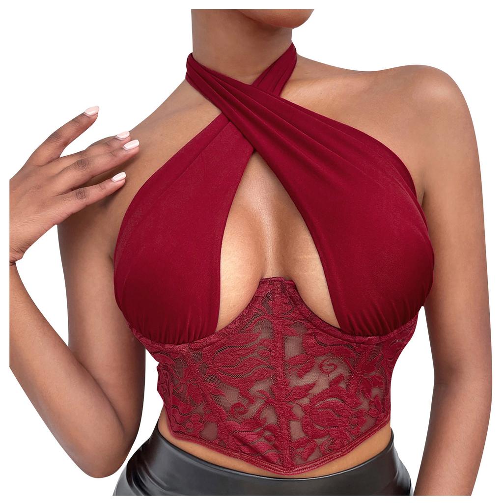 Dámská móda Ležérní Prošívaná krajka Kravata Zavinovačka Hrudník Ocelový prsten Dívčí vesta z rybí kosti