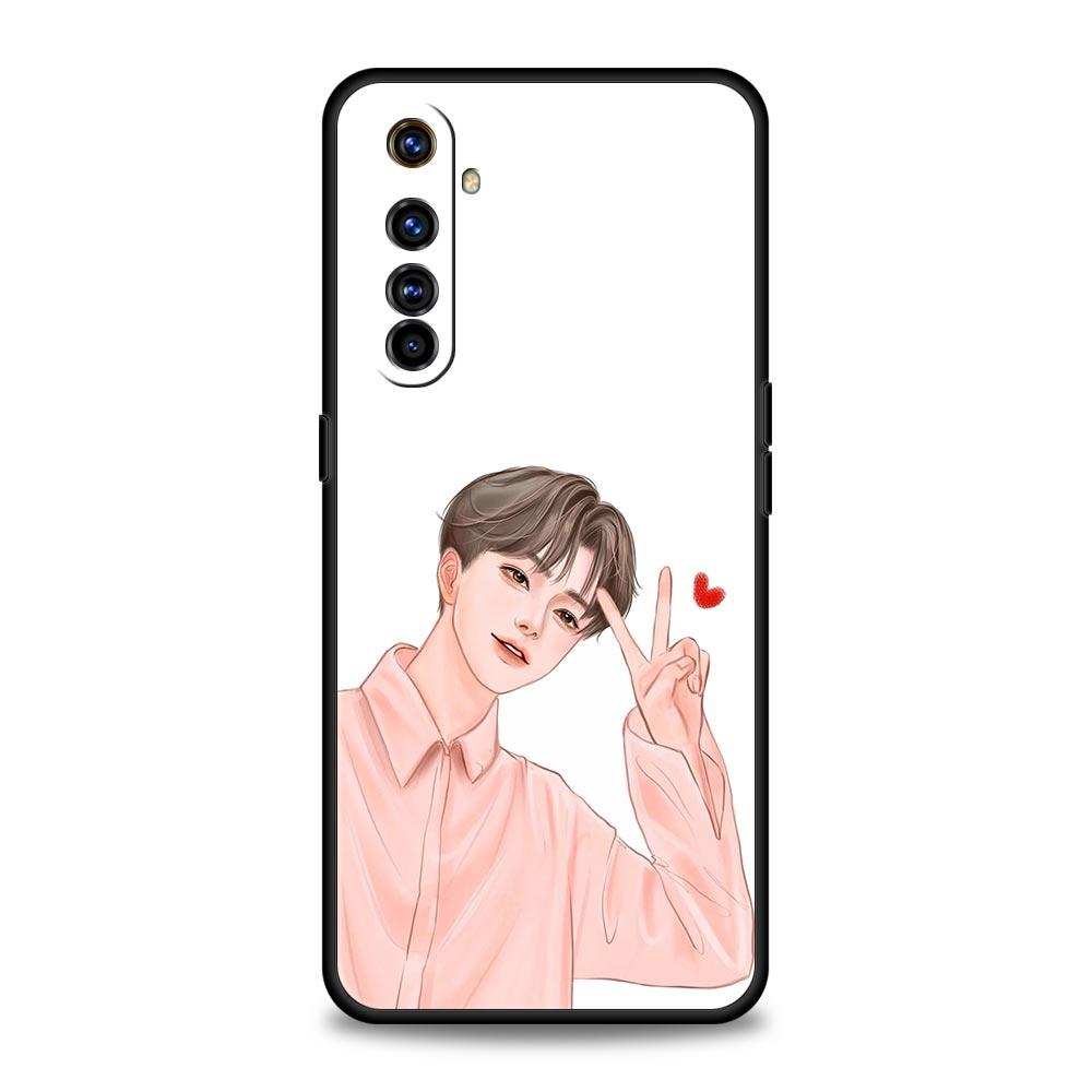 Cute Boy Girl Couple Phone Case For Realme 12 11 10 4G 9 8 5G 7 6 GT5 GT3 GT2 Pro Plus C21 C11 C25 C35 GT Neo 2 3 3T 5 Cover