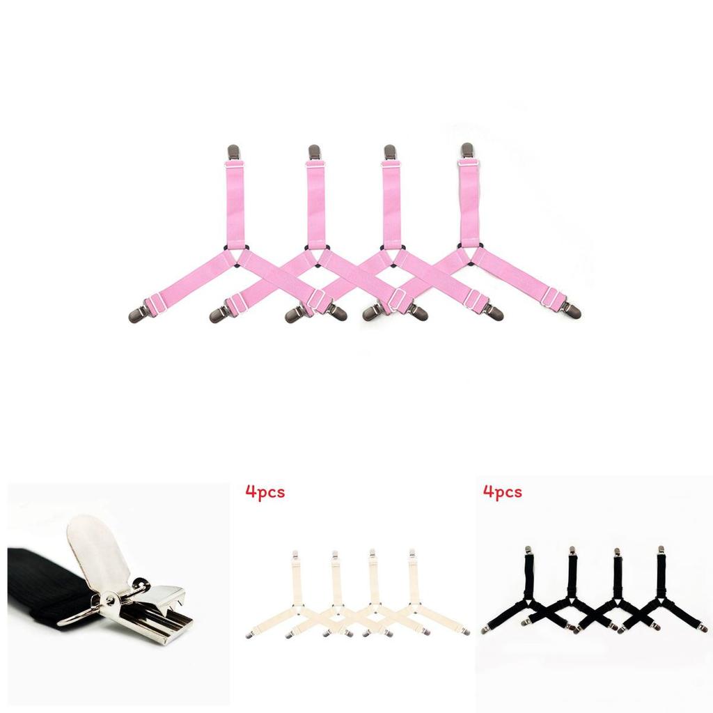 Adjustable Bed Sheet Clips Set For Nonslip Mattress And Curtain Securement