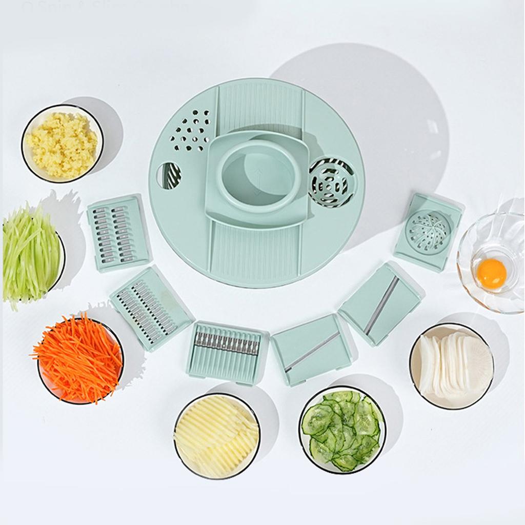 Salad   Large 3 In 1 for Fruits Vegetables Cleaning Drying Cutting with Cutting Board 5 Cutting Heads Egg   Strainer