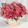 Artificial Peonies Bouquet 5 Heads Fake Flower Bouquet Realistic Faux Silk Flowers for Indoor Outdoor Home Party Decor Wedding