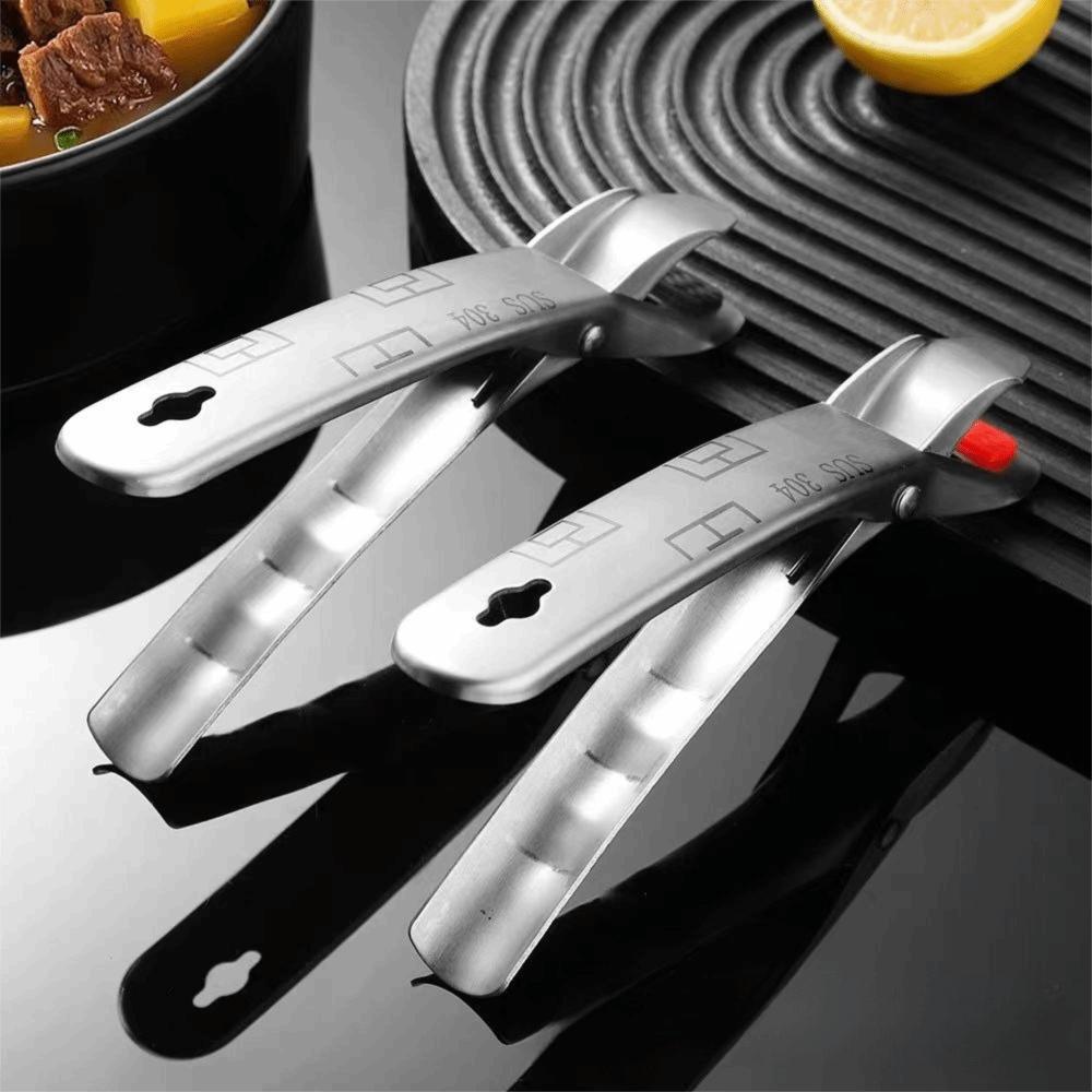 Ergonomic Handle Hot Dish Clip Non Slip Anti-Scald Clip Durable Hot Plate Holder Steamer