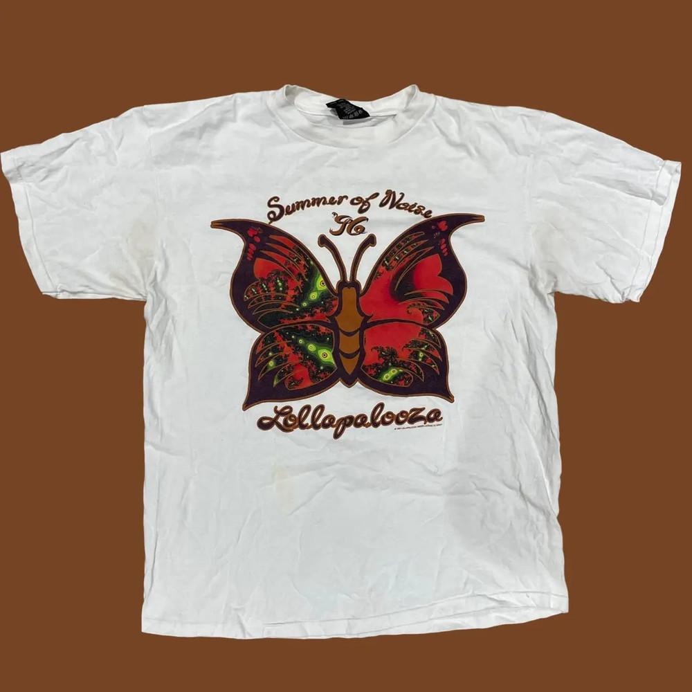 Винтажная футболка Lollapalooza 1996 Лето шума Унисекс Концертная S - 5XL DO359 Унисекс Футболка XXXL