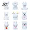 Soft Nursery Lamp for Baby Cute Animal Night Light Kids, Rabbit Bear Deer Cat Dog Room Lighting Sleeping Shape LED Bedside Lamp, Glow Sleep Decorative