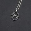 Family Addams The Letter M Necklace Jewelry Halloween Pendant Gifts