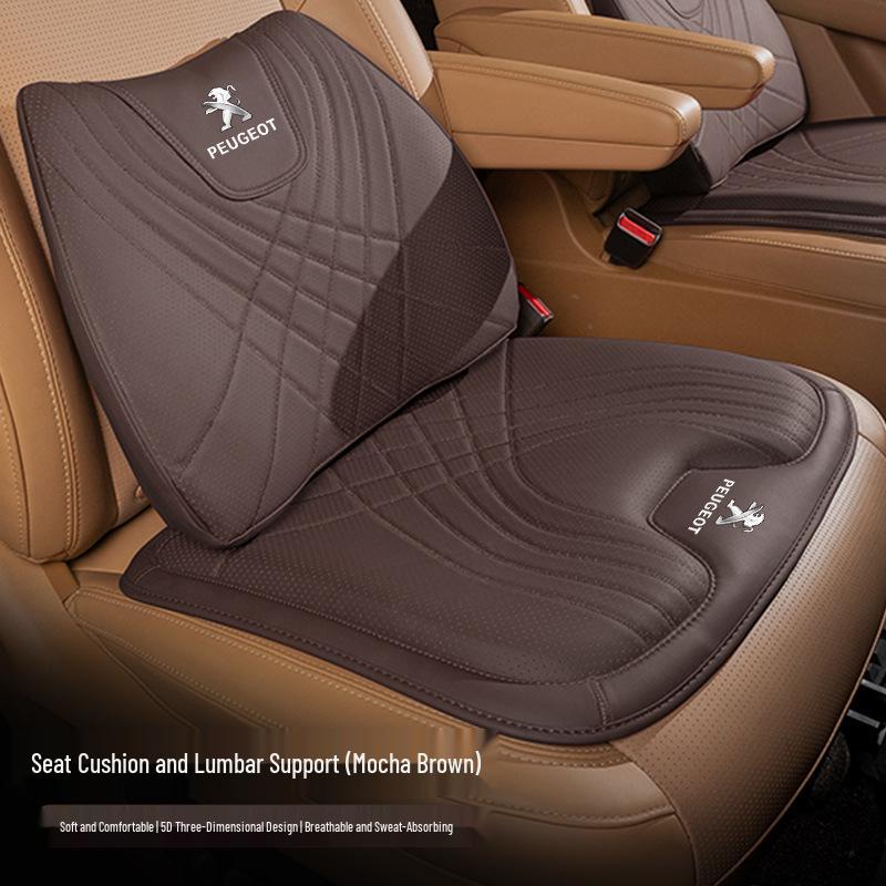 Peugeot Car Seat Cushion & Lumbar Support for 206-308 Models - All-Season Cover