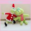 Adorable Grinch Plush Toy With Soft Short Fur Featuring A Brown Dog For Christmas Fun