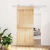 VidaXL Sliding Door and Hardware Kit 90x210 Cm Solid Pine, Interior Door, Interior Barn Door 3203089