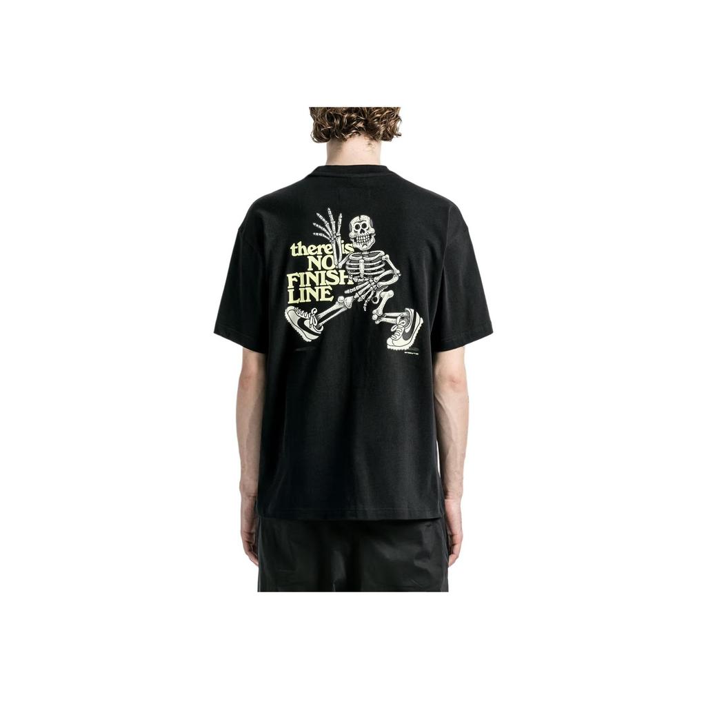 Nike Alphabet Pattern Print Slim Fit Crew Neck Short Sleeve T-Shirt Men Tops Black DX5842-010