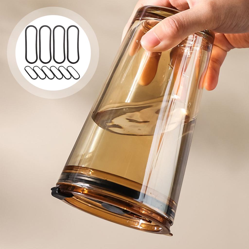 10 Pcs Cup Seal Rubber Ring for Water Bottle Lid Sealing Replacement Black Gasket