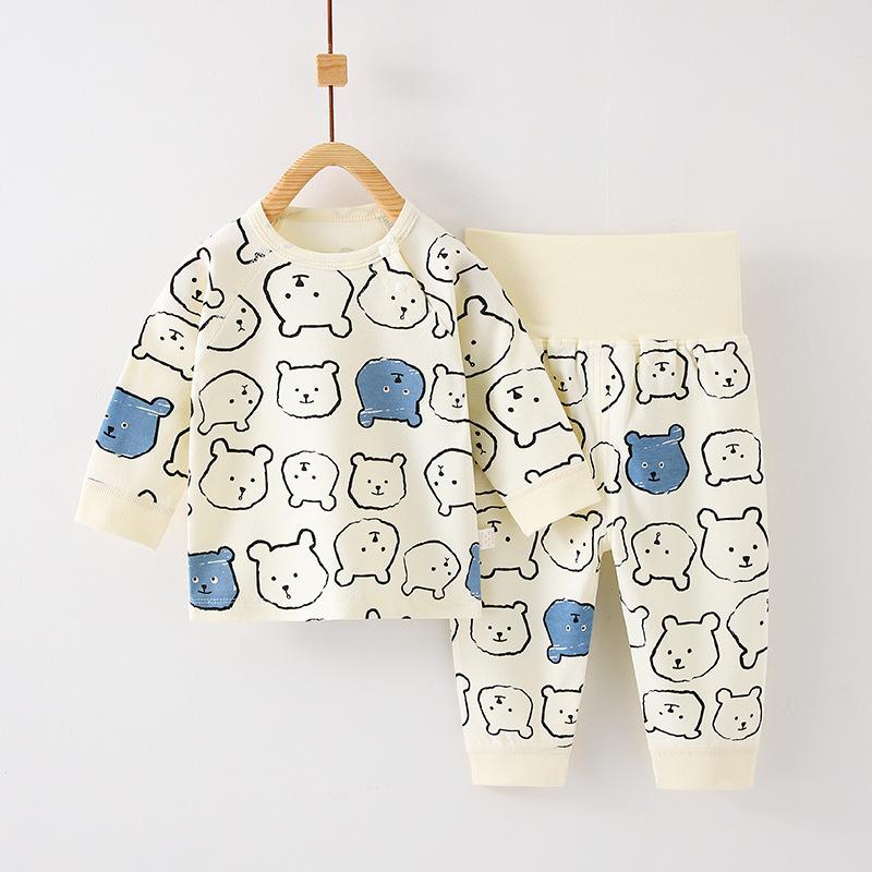 Baby Cotton Grade A Two Piece Pajamas Children Autumn Underwear Set Infant Home Wear Sleepwear
