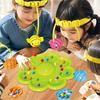 1 Set Bee Bean Picking Fishing Game Magnetic Bead Catcher Tabletop Game with Headband Kids Parents Family Party Interactive Educational Toy