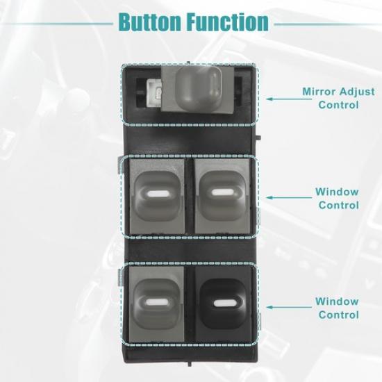 Front Left Driver Side Master Power Window Switch Single  for Pontiac