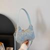 Fashion French Women'S Bag Handbag Tote Girls Hundred Underarm Bag Large Capacity Ladies Dumpling Bag Printed Ornament Canvas