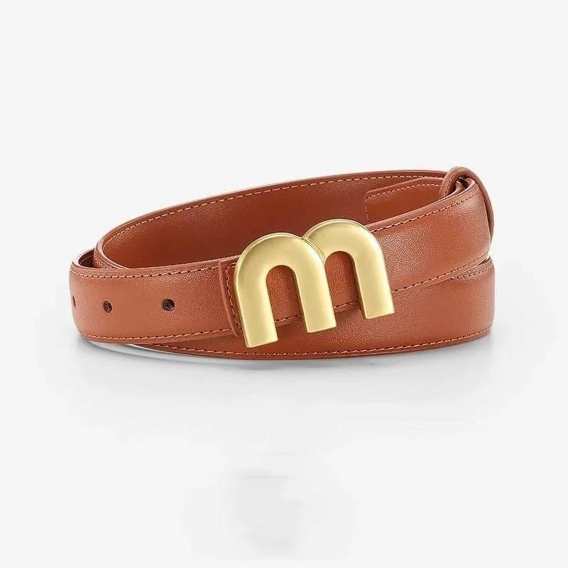 Light Luxury Women's Fashion Belt, High-quality Gold Buckle, Is Most Suitable for Matching Women's Denim Belt Dress