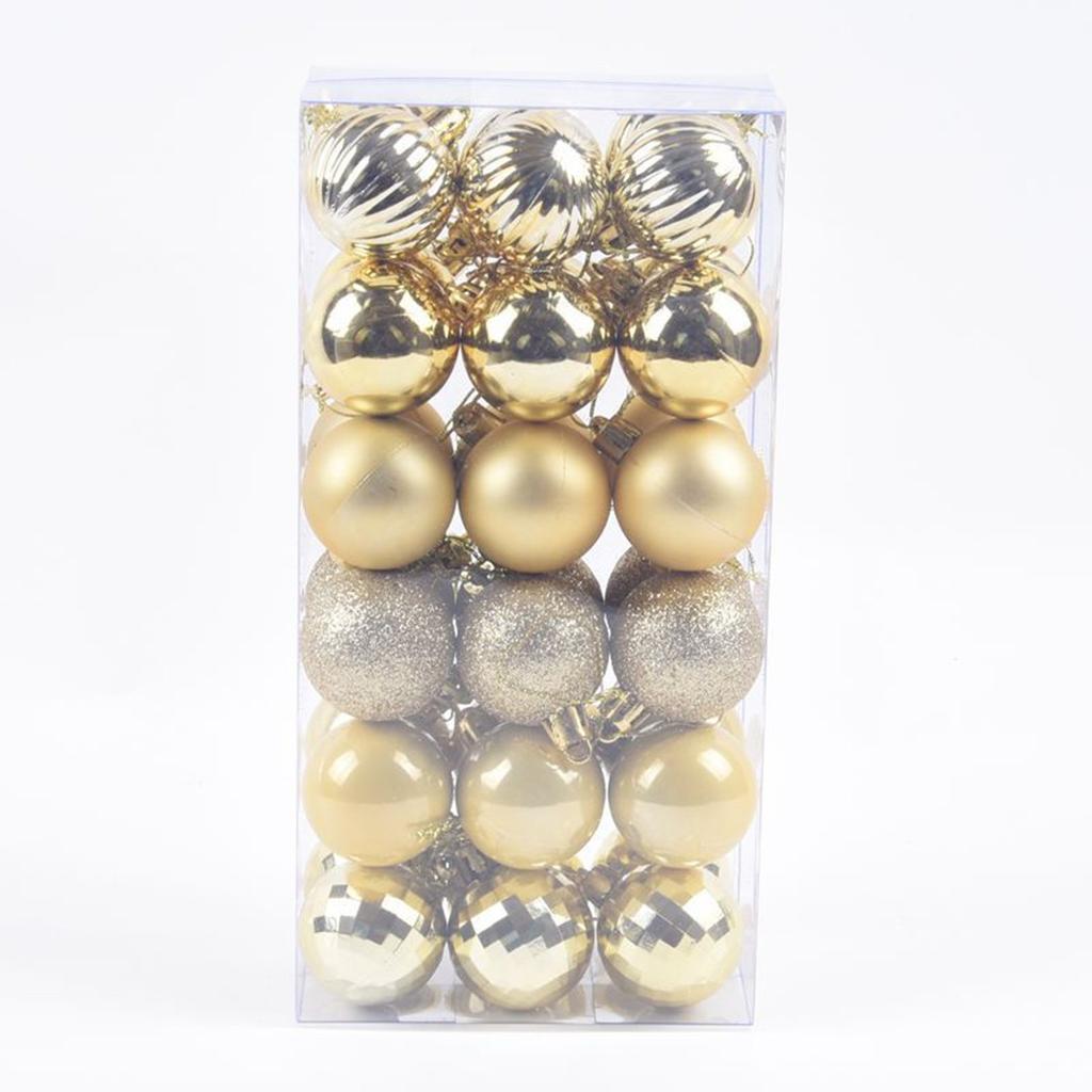 Stylish Shatterproof Christmas Bauble Ornaments in Styles (36pcs)