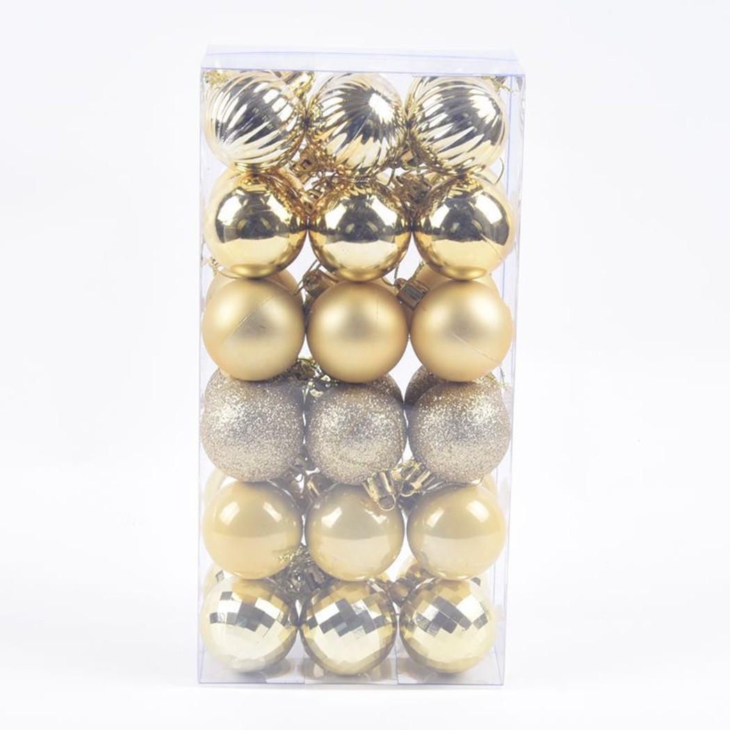 

Стильные небьющиеся рождественские елочные шары разных стилей (36pcs) золотой