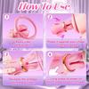 Nipple Clamps with Vibrator - 10 Modes Suction Stimulator, Silicone Adjustable Nipple Toys for Women, Erotic Sensory Play (1 Pair)