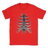 Casual TShirt Summer Giant Skeleton Chest Print Rib Cage Bones Halloween XRay TShirts 100 Cotton Tee Shirt for Man Clothes