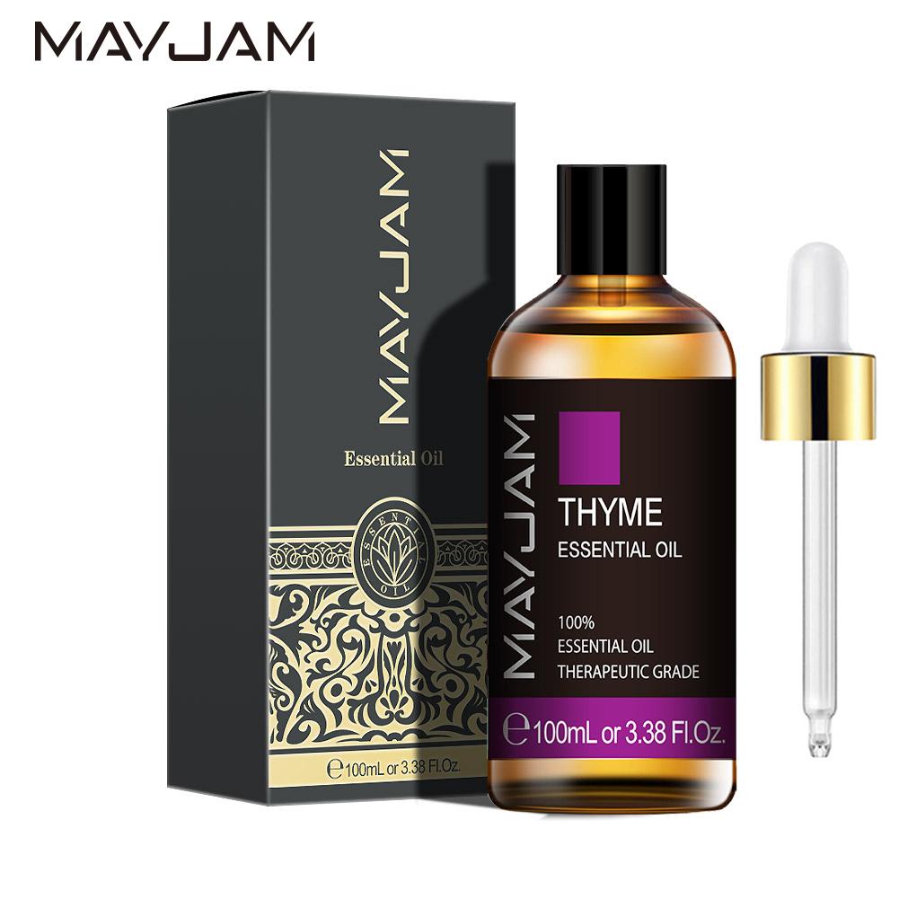 MAYJAM 10ml/30ml/100ml Thyme Pure Plant Extract Essential Oil Anti-Loss of Hair Enhance Memory Help Blood Circulation Natural Aroma Oil