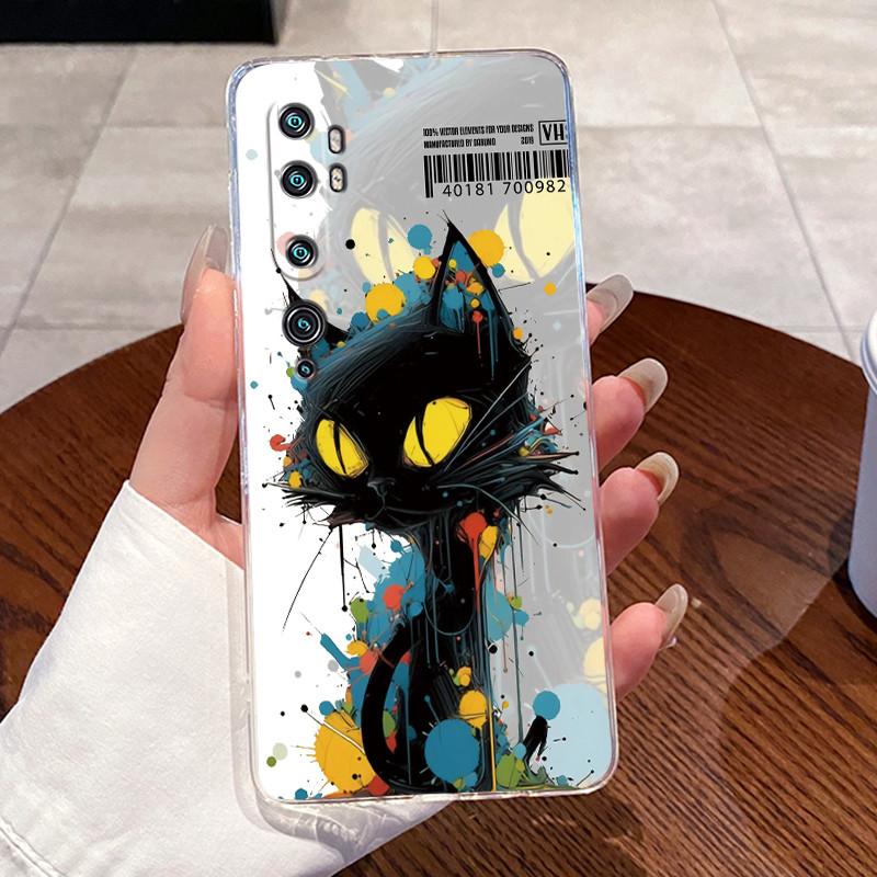 Jelly Casing For Xiaomi Mi cc9 Pro/Mi Note 10/Mi Note 10 Pro Clear Silicone Soft TPU Back Cover Cute Cat Rabbit Protective Case
