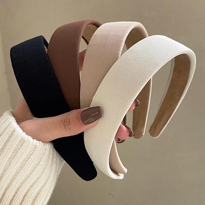 38cm/14.96in Umfang Damen Vintage Elegante Einfarbige Haarbänder, Mode Vielseitige Haaraccessoires Geeignet Für Den Täglichen Gebrauch, Gesichtswaschen