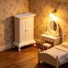 Dollhouse Miniature Retro Wardrobe Furniture Scene Ornaments - Playhouse Toys