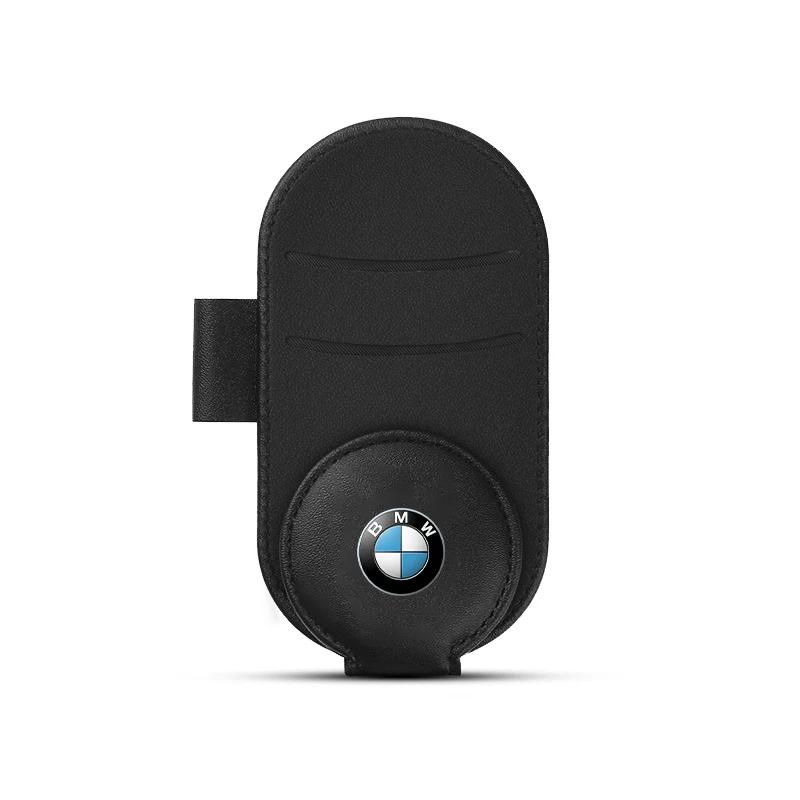 Leder Auto Brillenhalter Sonnenblende Multifunktions Sonnenbrillenhalter Autostyling für BMW M Performance M3 M5 M6 F20 F10 F13 F15 F16