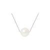 Necklace - Pearls & Colors - AAA+ Freshwater Cultured Pearl - 9-10 Mm - Natural White - 925 Silver