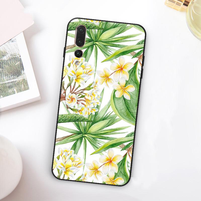 Summer Tropical Plants Leaf For Huawei Nova 11 10 9 SE Y70 Y60 Y90 Y61 Y91 Y73 Y72 12i 11i 8i P30 P40 Lite P60 Pro Case