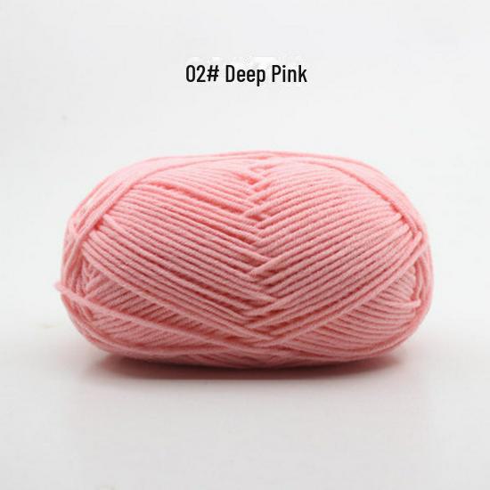 Fir de Bumbac Pieptănat cu 4 Fire pentru Căciulă și Fular Tricotate Manual pentru Bebeluși