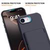 New Flip Slot Card Wallet Stand Phone Case For iPhone17e iphone16e iphone 17E 16E Built-in Mirror Holder Bumper Armor Cover