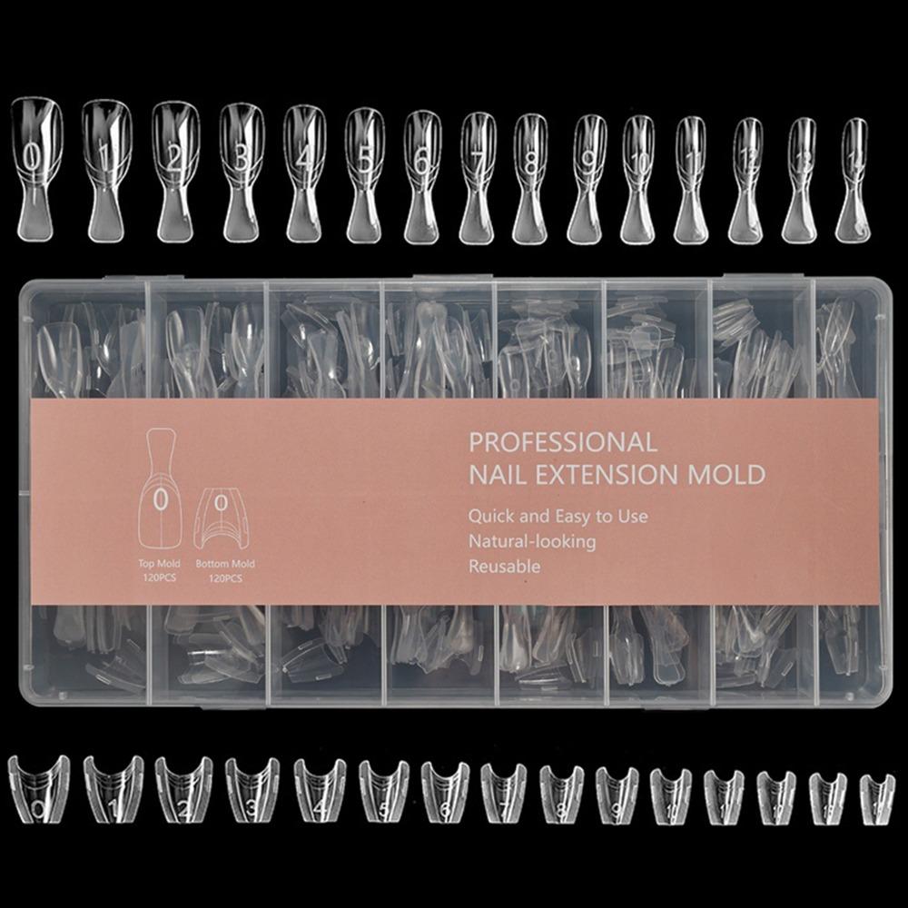 240pcs Ultra-Thin Nail Mold Oval Shape Nail Tips New False Nails DIY Almond