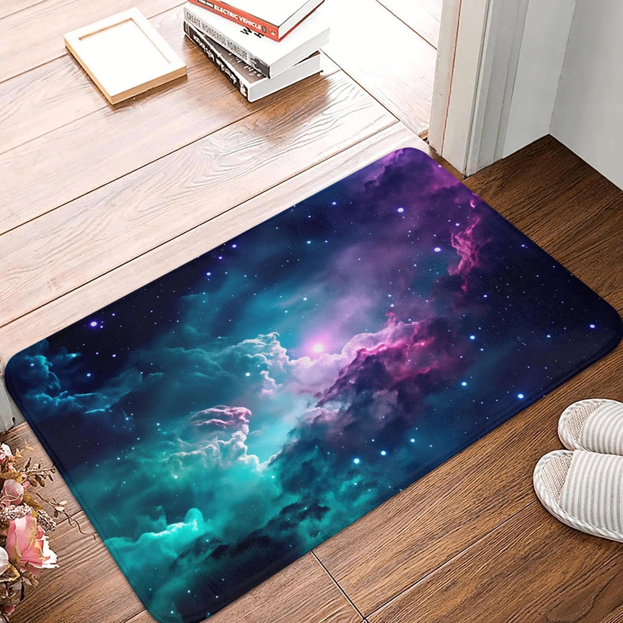 

Welcome To My Space Doormat Astronaut Moon Pattern Black White Entrance Mat Fashionable Home Decor Rug Non-Slip Welcome Mat Gift 40x60CM