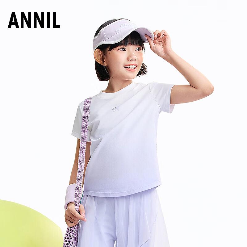 Annil Girls' Round Neck Short Sleeve Knit Top