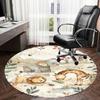 1 Stück Safari Elefant Rutschfester Runder Teppich, Büro, Familie, Schlafzimmer, Großer Teppich Innen Teppiche, Lebendige Farben-Z0496