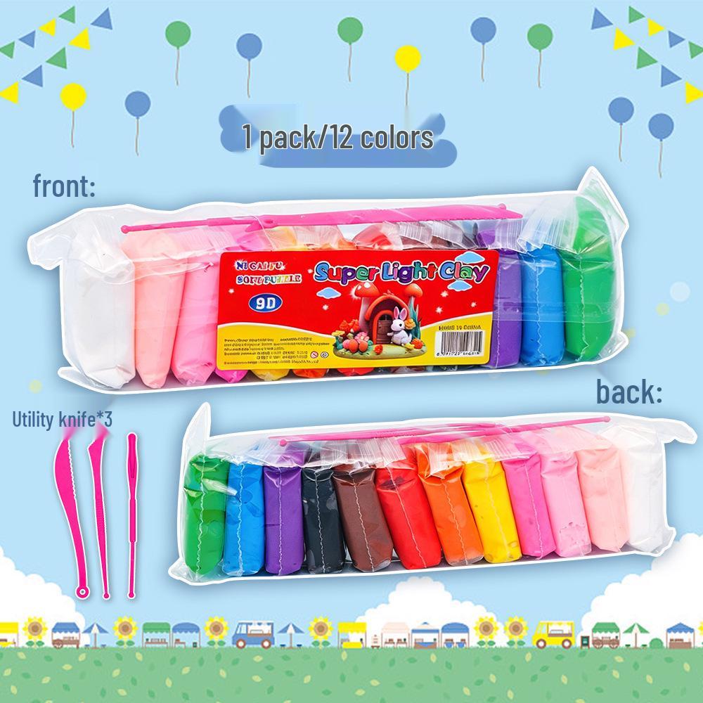 Children's Educational Ultra-light Clay - Safe, Non-toxic, 12, 24, 36 Colors for DIY Art and Crafts
