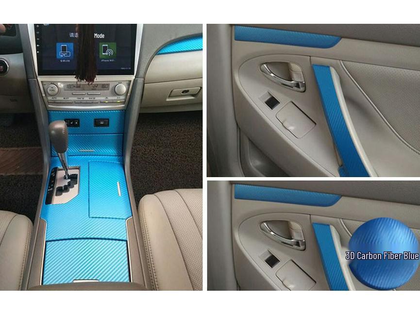 06-11 6. Gen Camry Kohlefaser Innenraum Schaltknauf Aufkleber