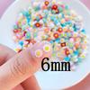 100Pcs New Mini Cute 6mm Flower Series Flat back Resin Cabochons Scrapbooking DIY Jewelry Craft Decoration Accessorie
