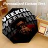 Portable Auto Folding Umbrella,The Weeknd 8 Rib Waterproof Umbrella For Camping Commute