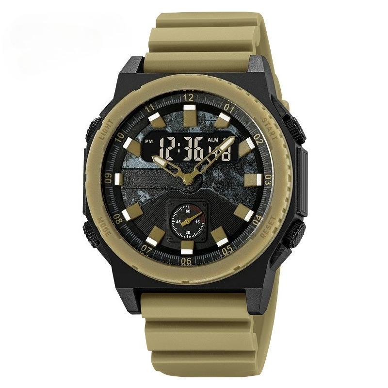 LED Waterproof Mens Sports Watches Alarm Clock Analog Digital Display Quartz Military Wristwatch