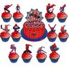 Décoration de fête d'anniversaire à thème : drapeau d'anniversaire pour enfant, pendentif à insérer dans le gâteau, agencement de la fête