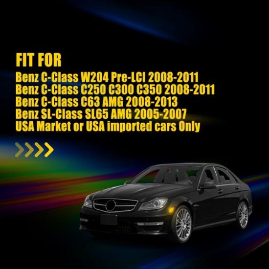 White LED Lights Side Marker Lamps For 08-11 Mercedes Benz W204 C250 C300 C350