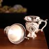 Beautiful Retro Teacup Style Zinc Alloy Exquisite Rhinestone Teacup Decor Home