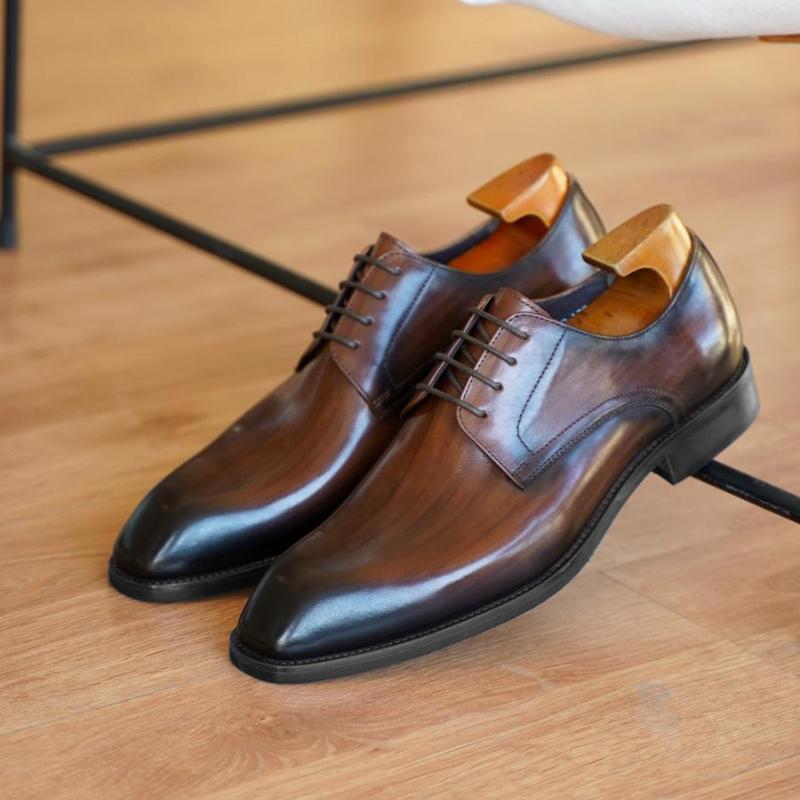 

Модные кожаные туфли с квадратным носком для мужчин, осень, для отдыха, офиса, бизнеса, вечеринок, свадеб, искусственная кожа 41 коричневый